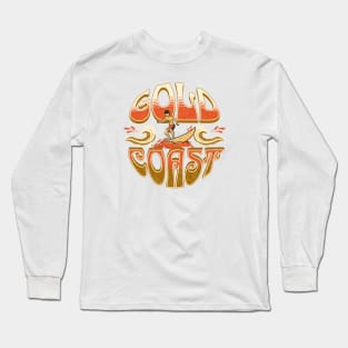 Gold Coast Queensland Australia, Distressed Vintage Graphic Long Sleeve T-Shirt